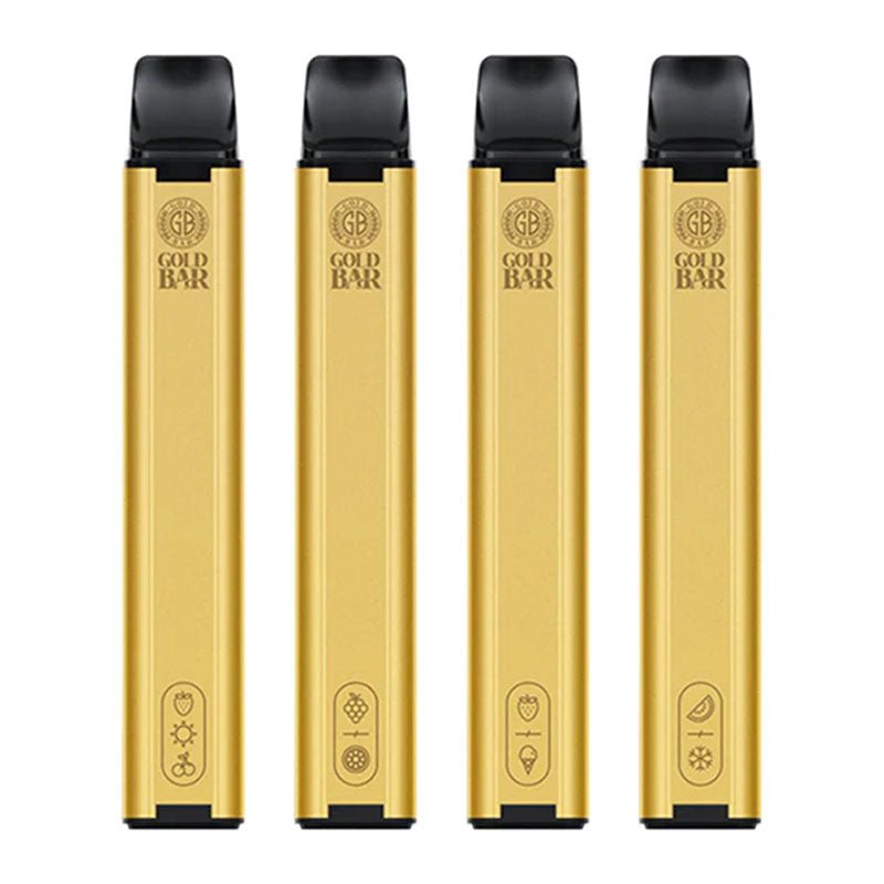 Gold Bar 600 Disposable Vape Pod Puff Pen Device - Box of 10 